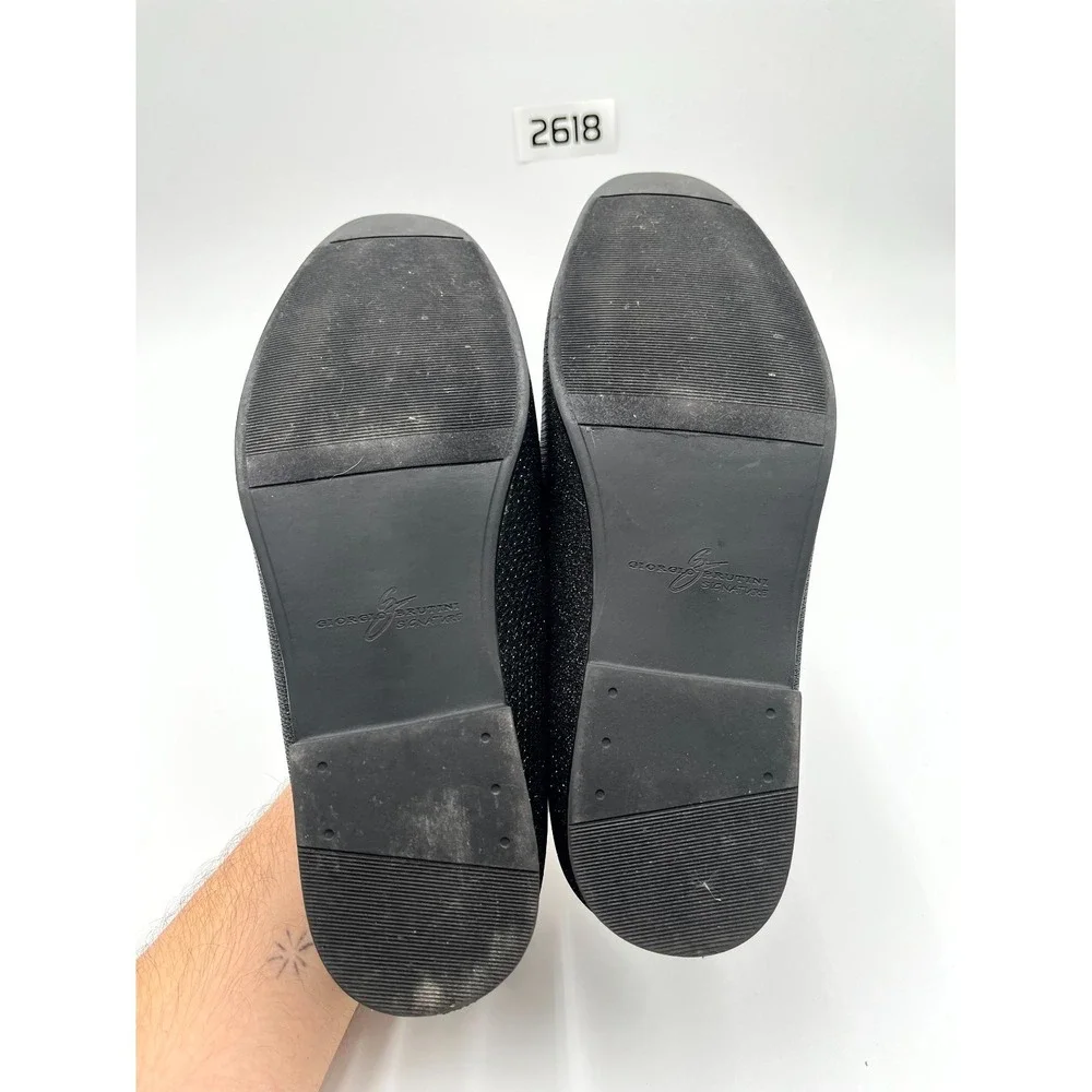 Giorgio Brutini Signature Collide Men's Loafers 10.5M Black Gold Metallic Shoes‎